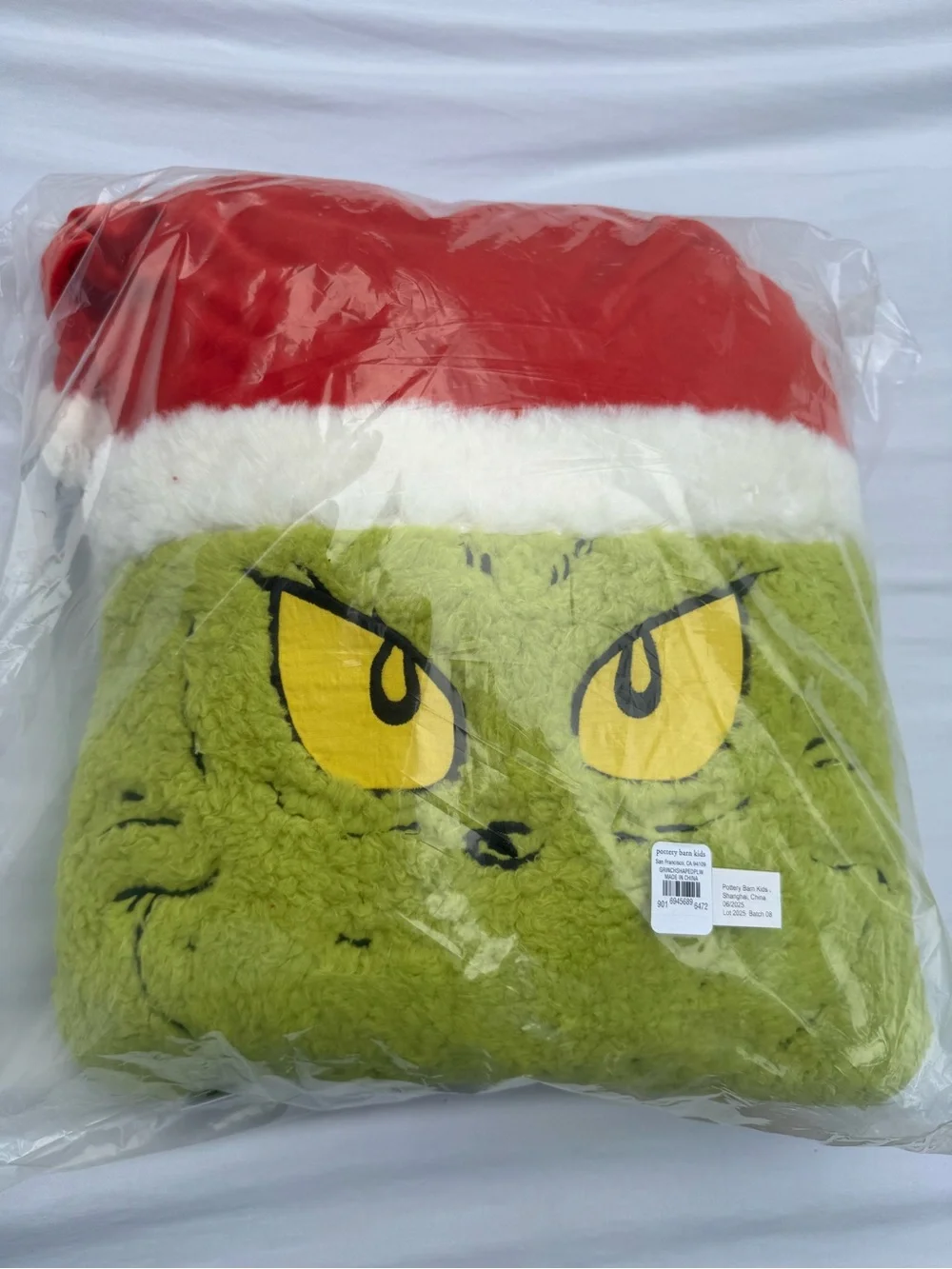 Pottery Barn Kids Dr. Seuss The Grinch Christmas Pillow Set of 2 NWT